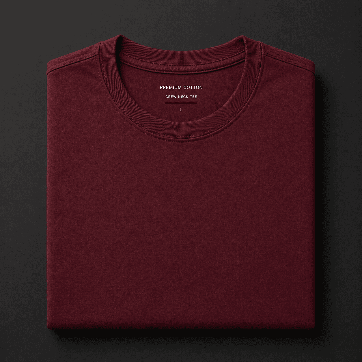 Burgundy Crew Neck Tee
