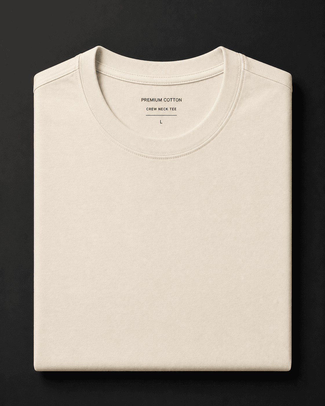 Ecru Crew Neck Tee