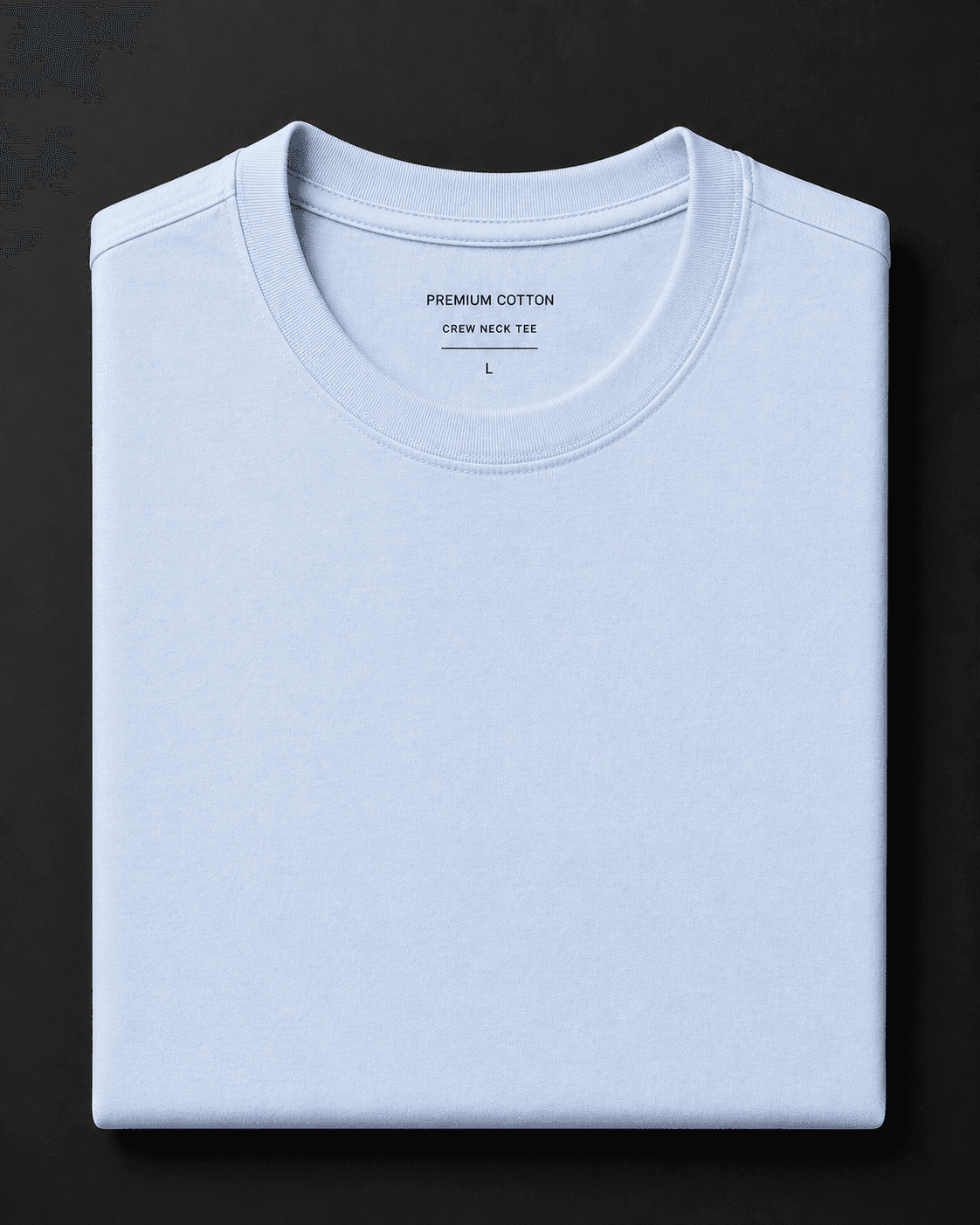 Pale Blue Crew Neck Tee