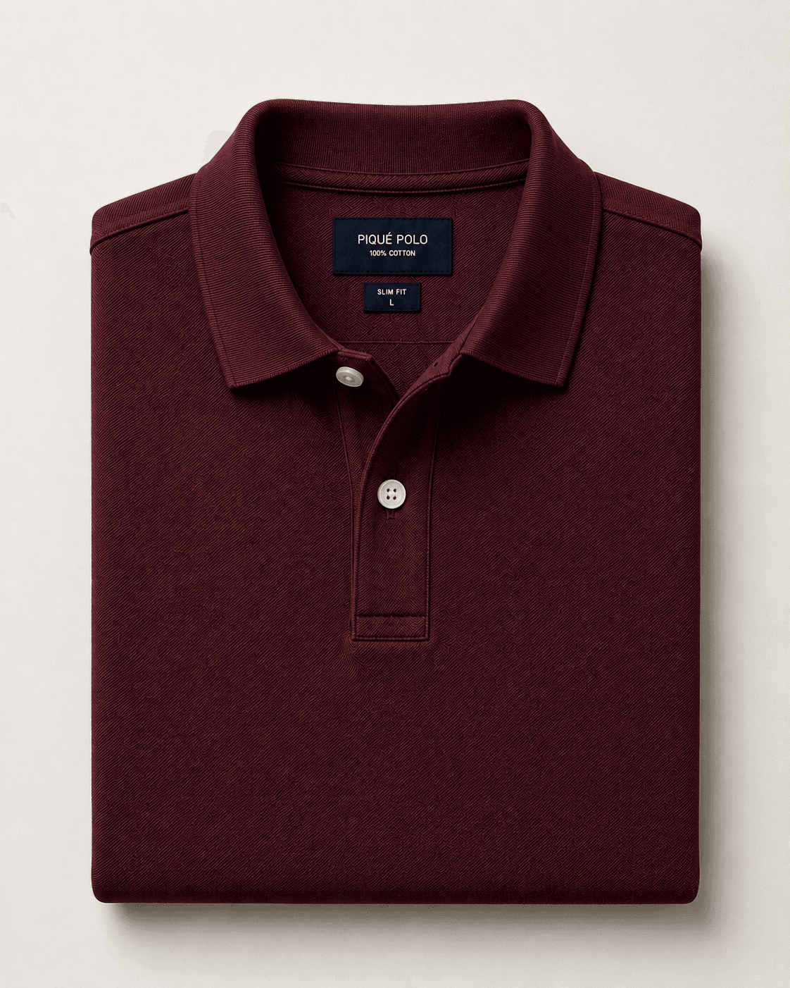 Burgundy Piqué Polo