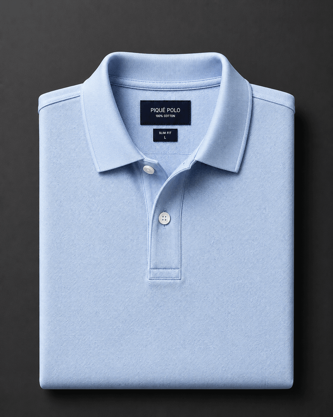 Pale Blue Piqué Polo