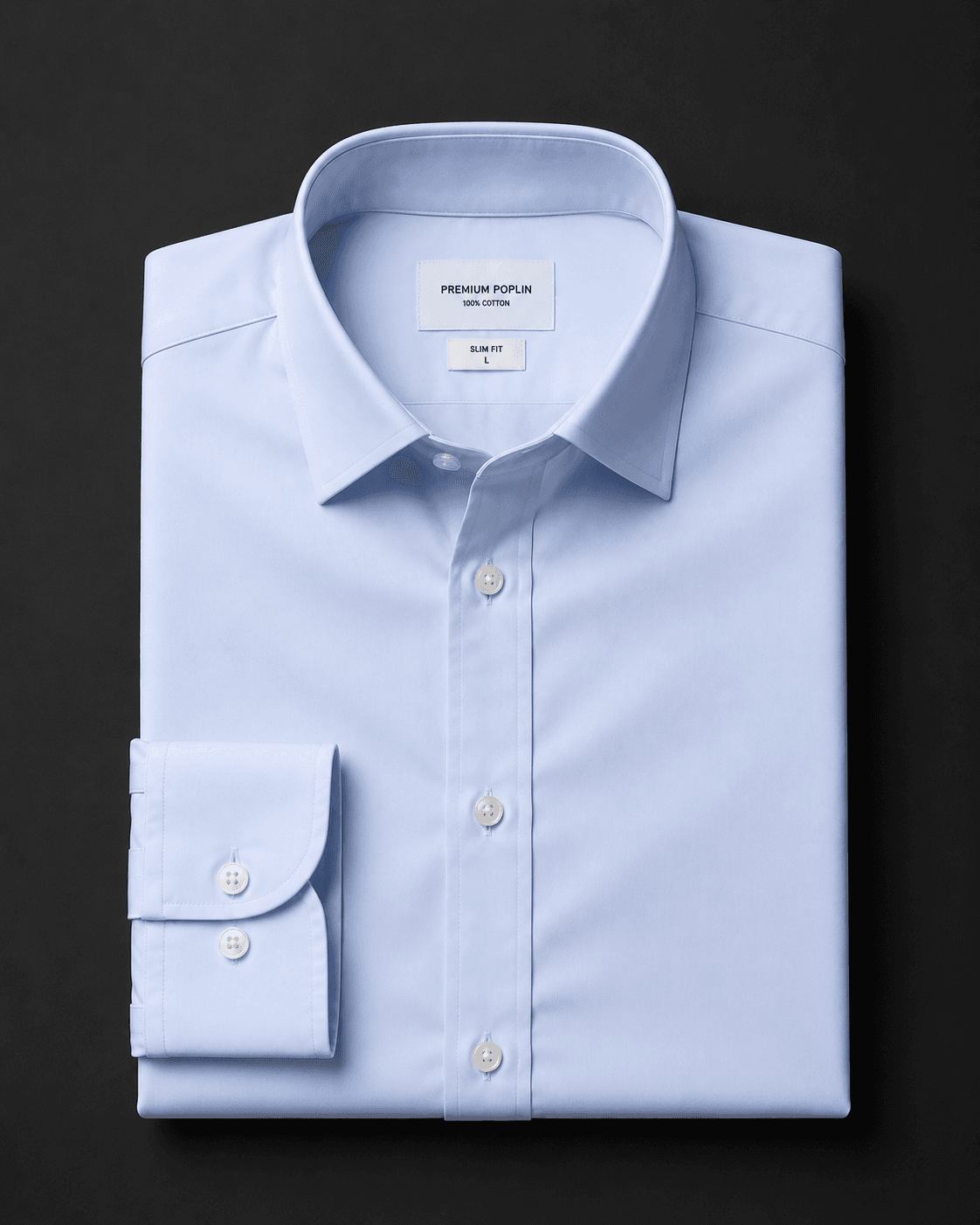 Pale Blue Poplin Shirt
